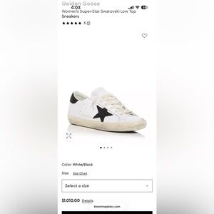 Golden Goose Women's Super-Star Swarovski Low Top Sneakers